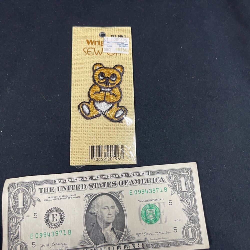 Wrights Sew On patch Brown Bear
